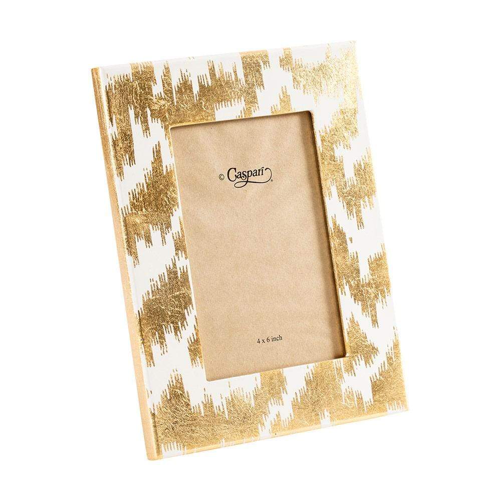 Modern Moiré Lacquer Picture Frame in Gold