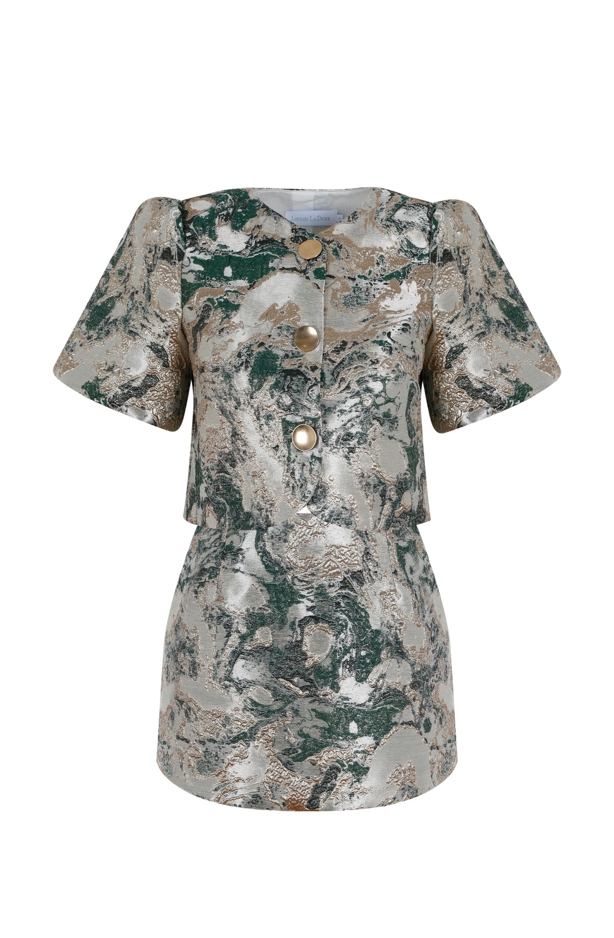 Emilia Set in Green & Beige