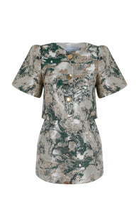 Emilia Set in Green & Beige