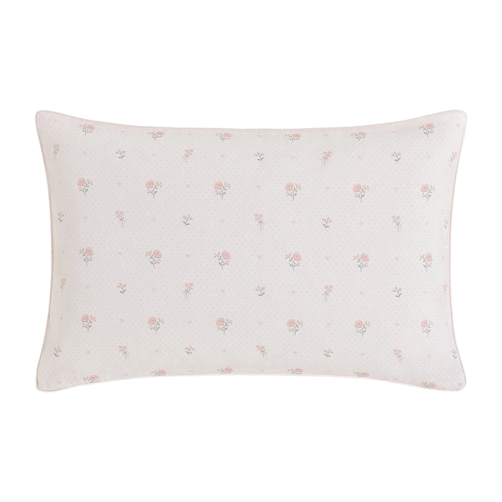 Toddler pillow in Ditsy Floral in Pink. 