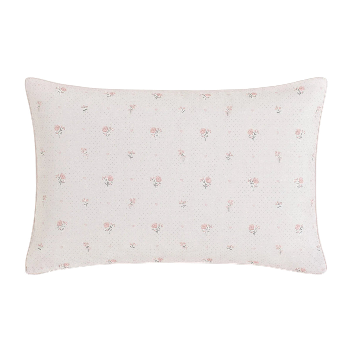 Toddler pillow in Ditsy Floral in Pink. 