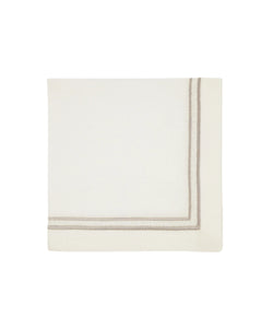 Sophie Classic Two Cord Napkin, Natural Folded