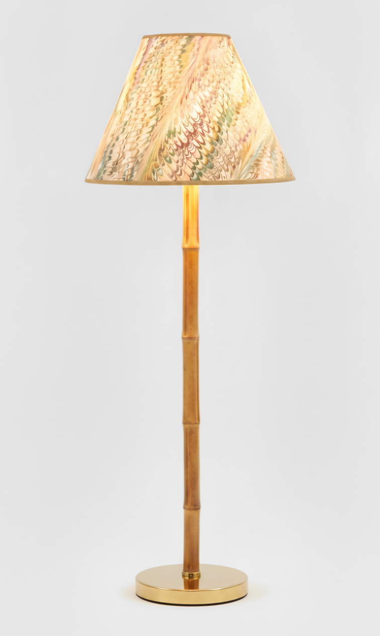 16" Empire Lampshade in Hand-Marbled