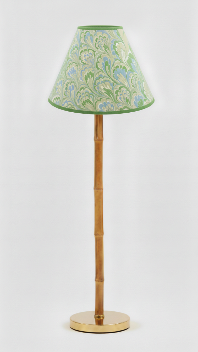 16" Empire Lampshade in Hand-Marbled