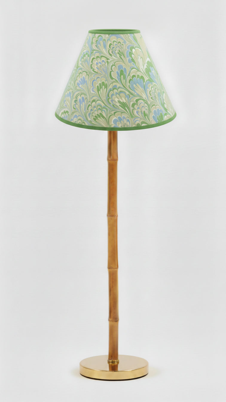 16" Empire Lampshade in Hand-Marbled