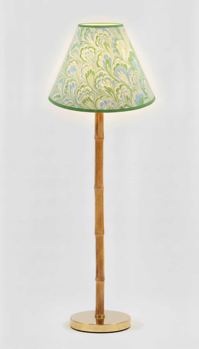 16" Empire Lampshade in Hand-Marbled