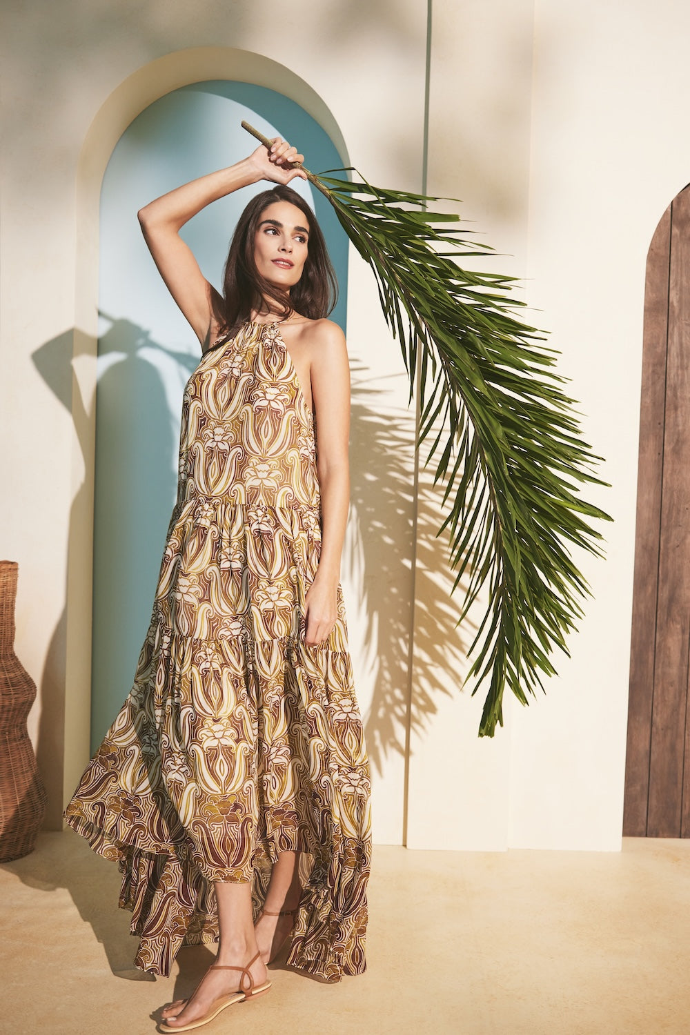 Natasha Dress in Daffodils Plum