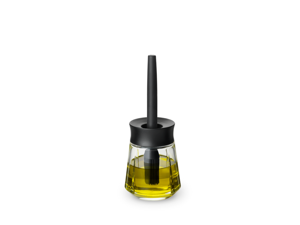 Grand Cru Marinade Glass With Brush in Black