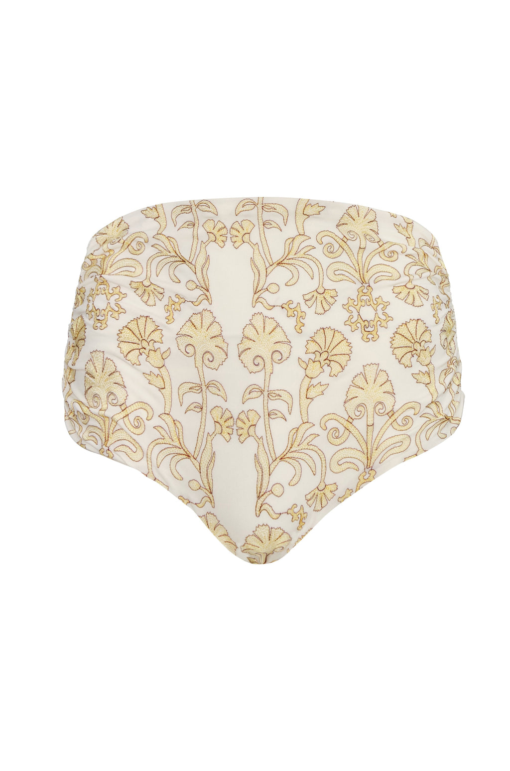 Victoria Embroidered Bottom in Yellow Flowers & Ivory