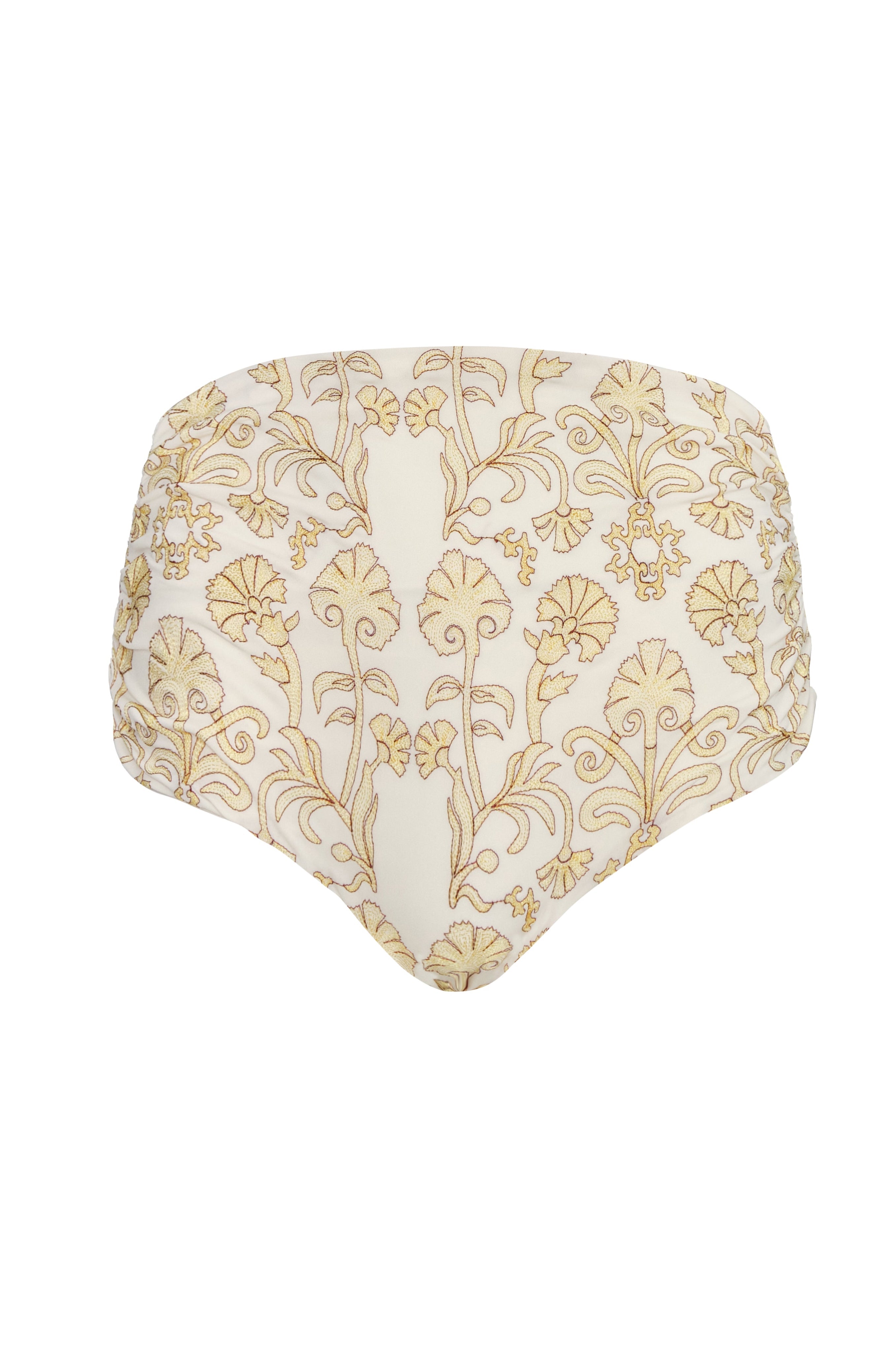 Victoria Embroidered Bottom in Yellow Flowers & Ivory