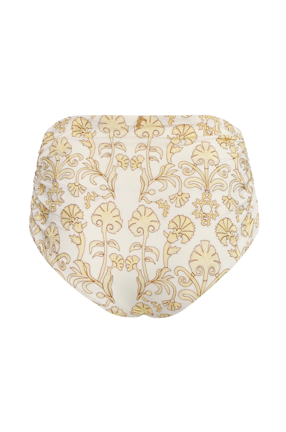 Victoria Embroidered Bottom in Yellow Flowers & Ivory