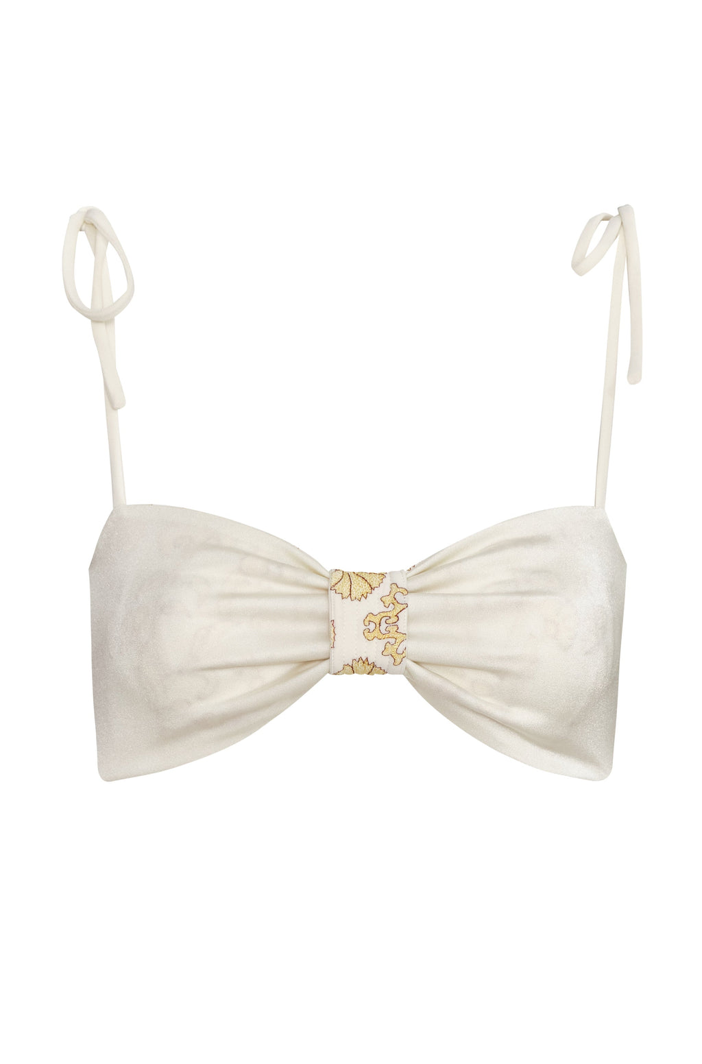 San Miguel Embroidered Top in Yellow Flowers & Ivory