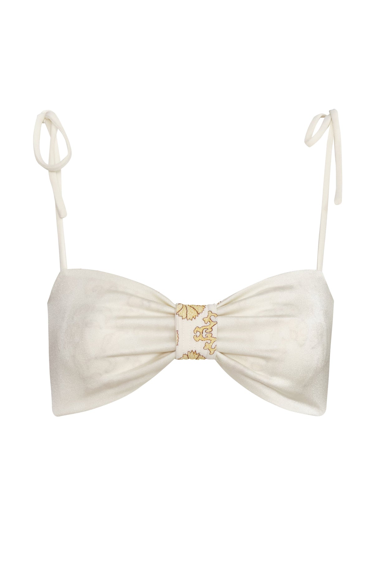 San Miguel Embroidered Top in Yellow Flowers & Ivory