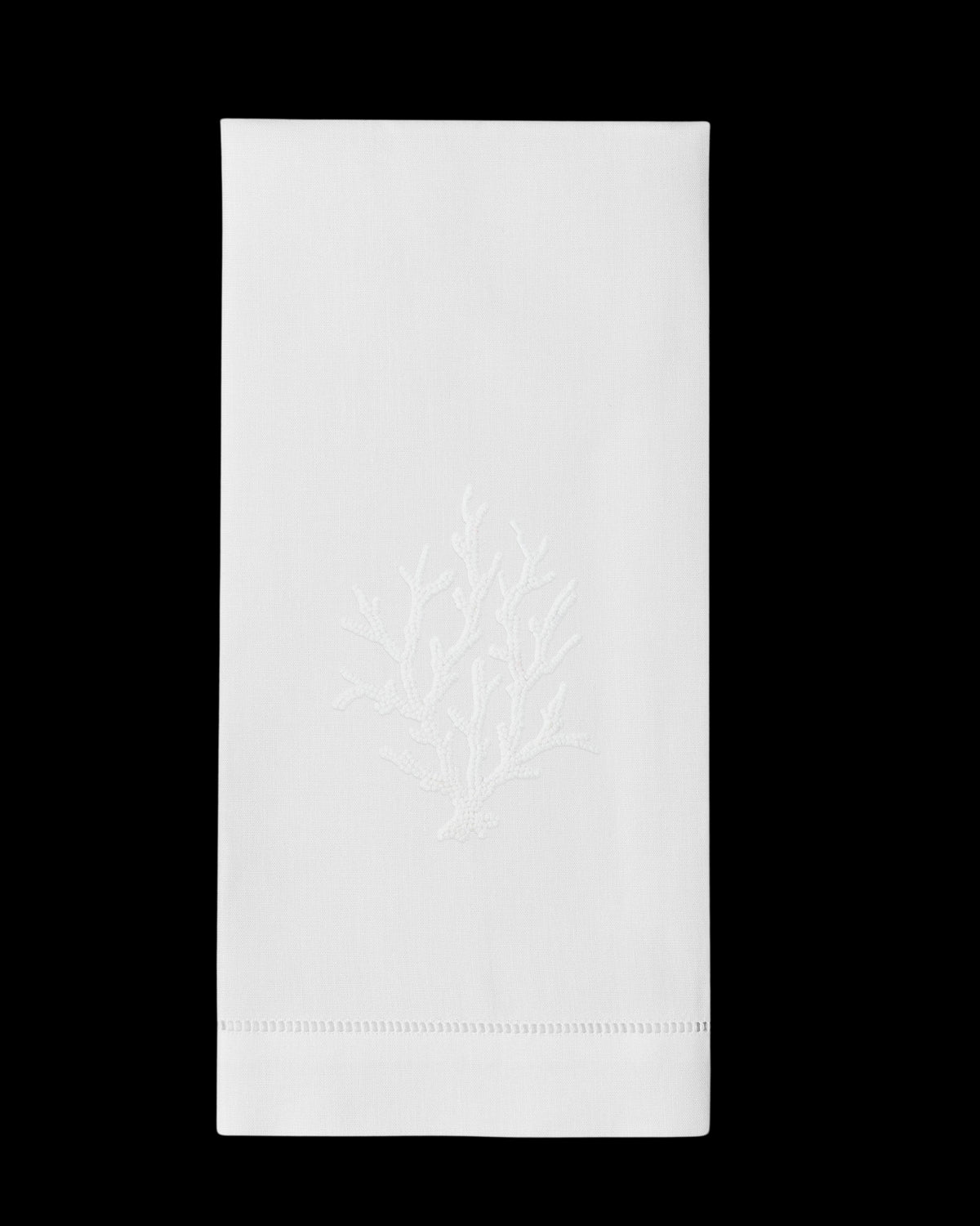 Coral Knot White Hand Towel