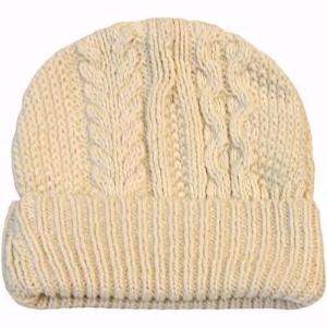 Classic Aran Knit Hat in Natural