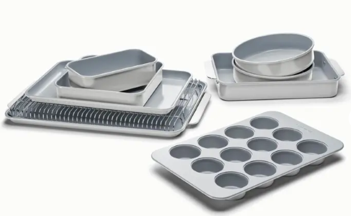 11 Piece Bakeware Set (Color: Gray)