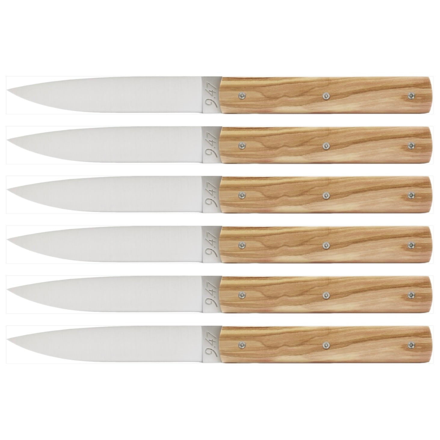 9.47 Steak Knife in Olivewood, Set of 6