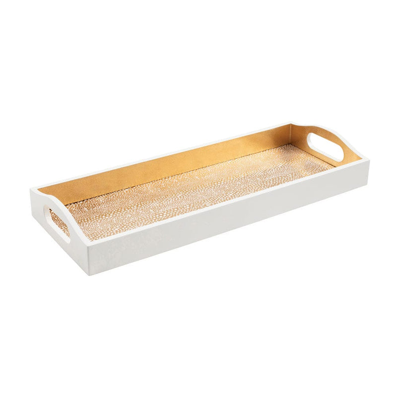 Pebble Lacquer Bar Tray in Gold
