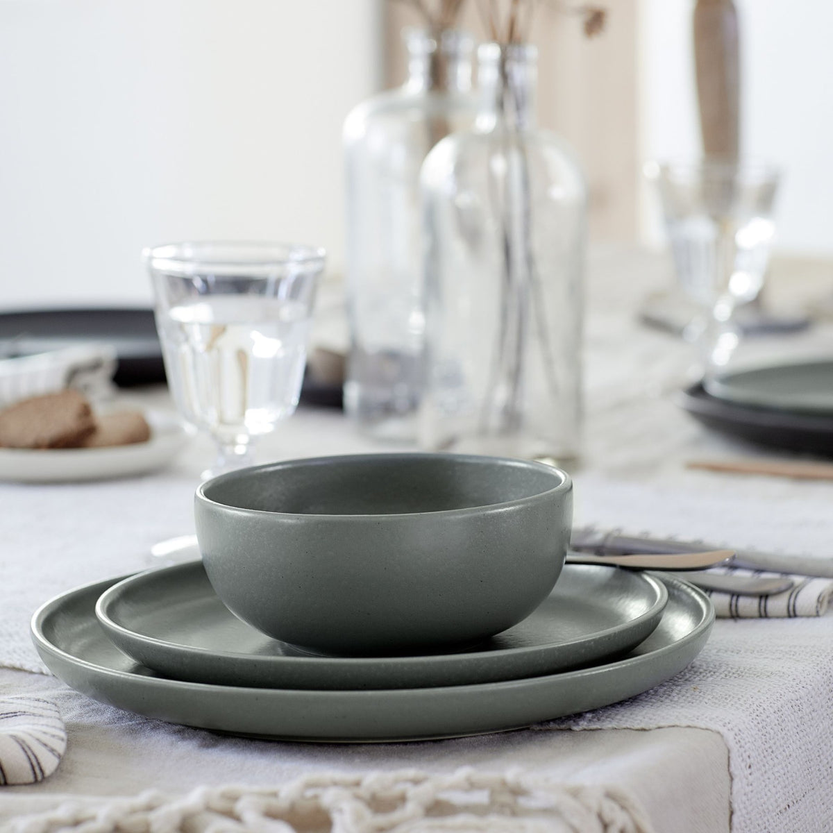 Pacifica Collection Cereal Bowls in Artichoke, Set of 6