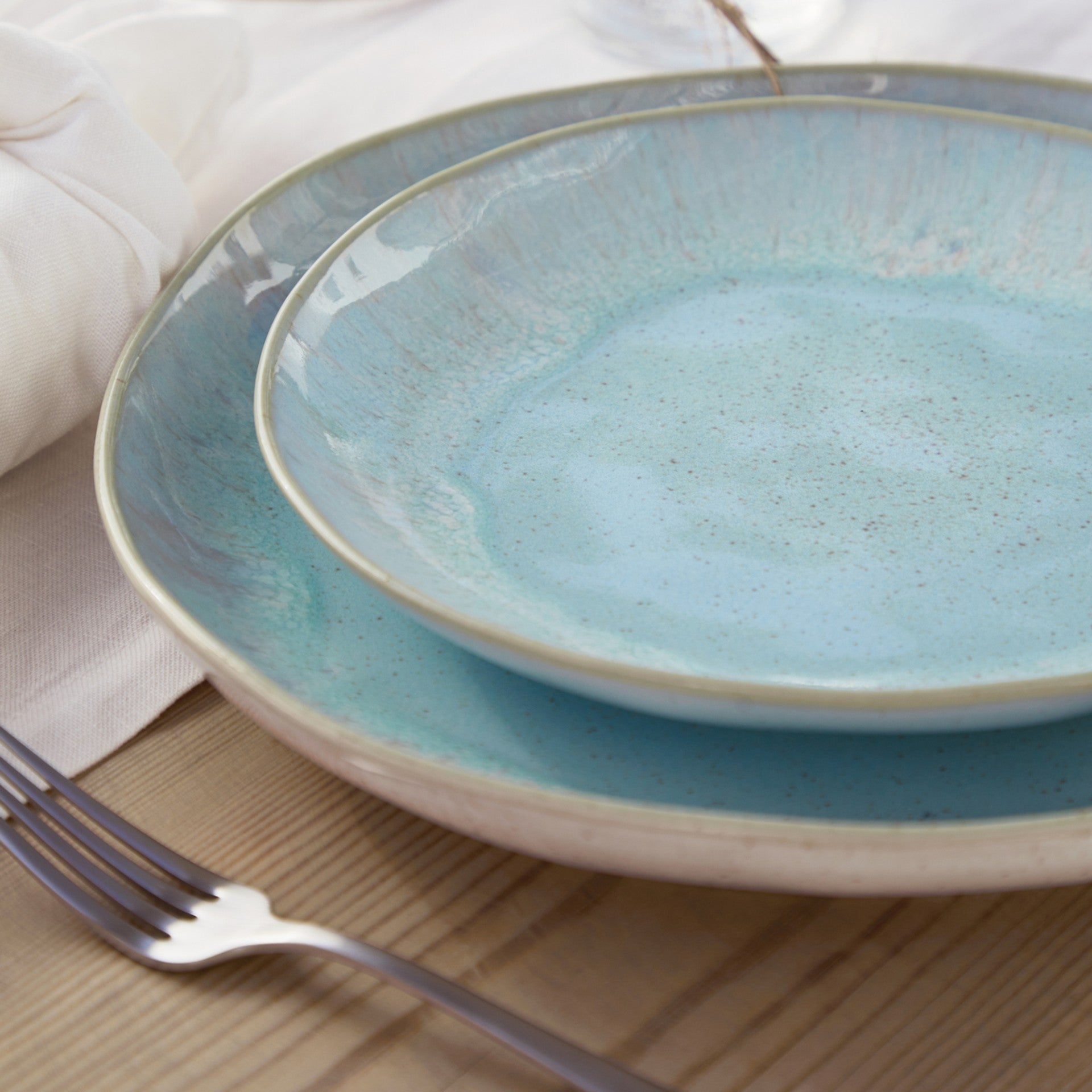 Eivissa Collection Salad Plates in Sea Blue, Set of 6