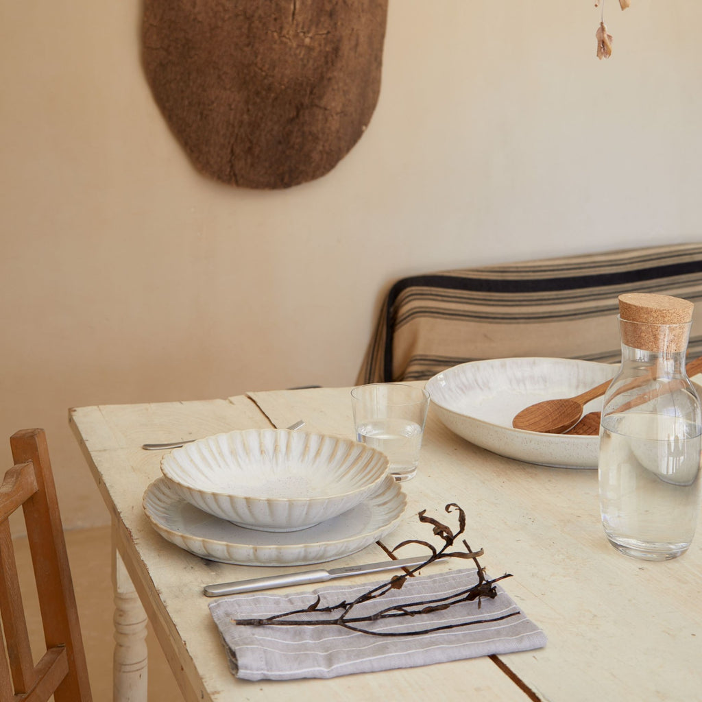 Mallorca Collection Pasta Bowls in Sand Beige, Set of 6