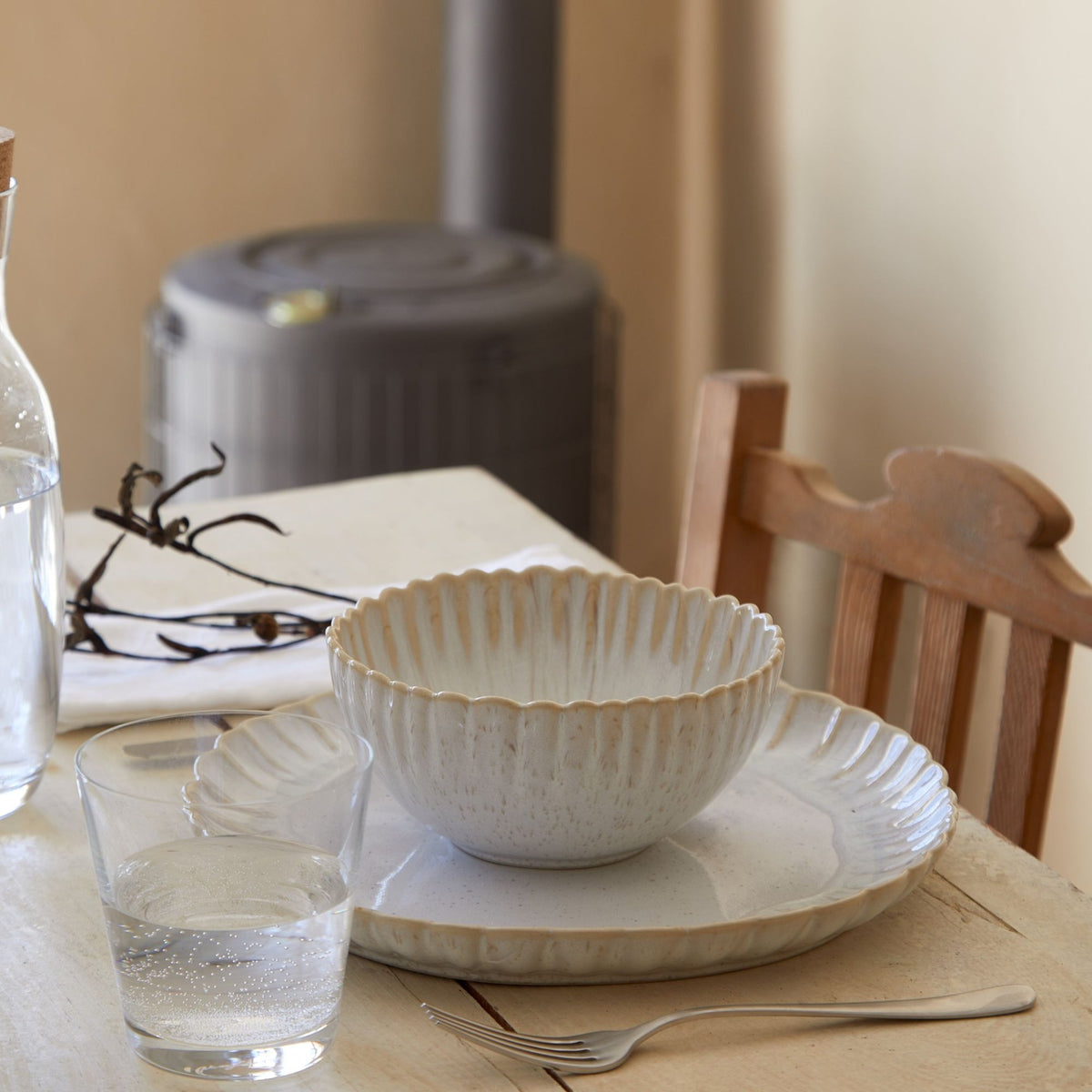 Mallorca Collection Cereal Bowls in Sand Beige, Set of 6