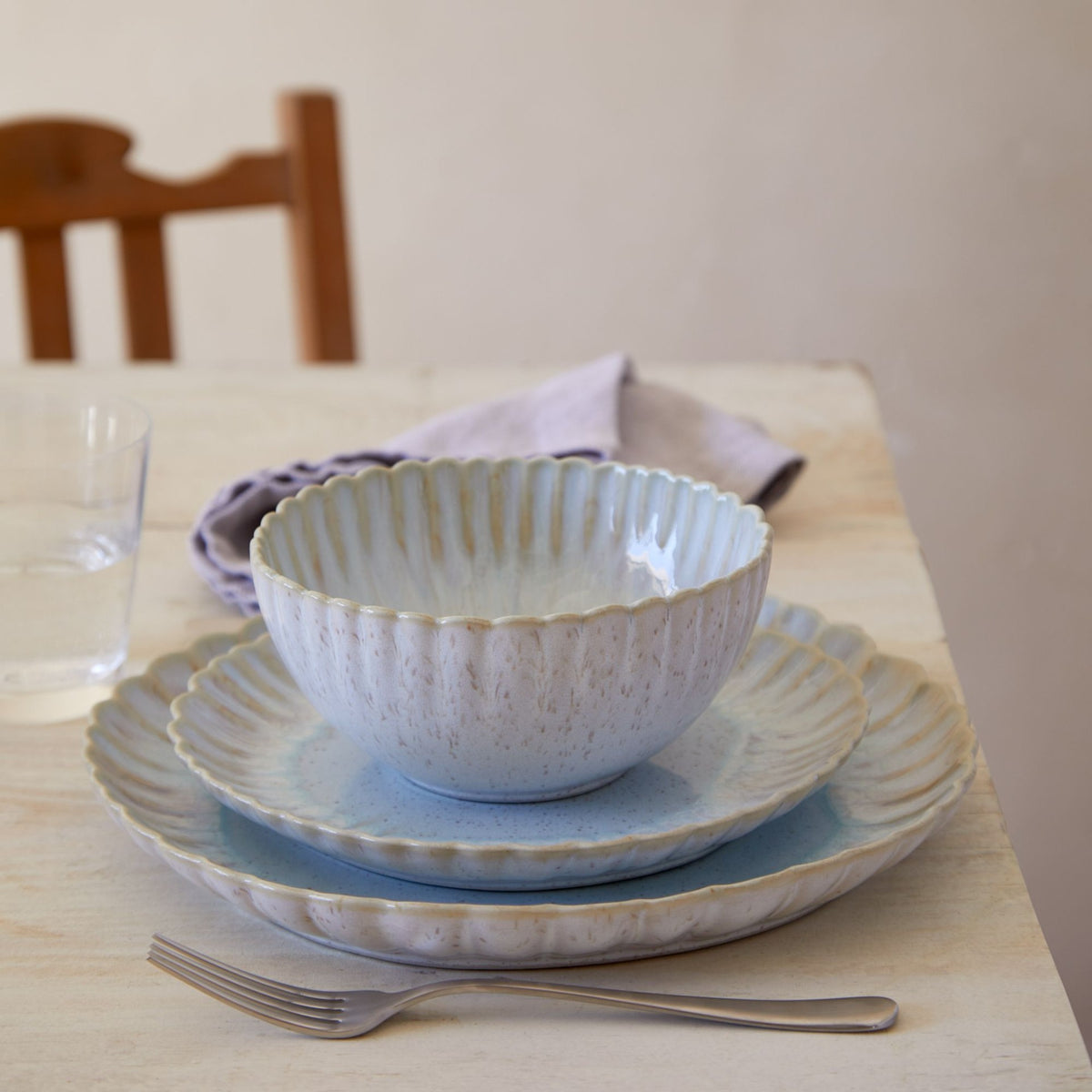 Mallorca Collection Salad Plates in Sea Blue, Set of 6