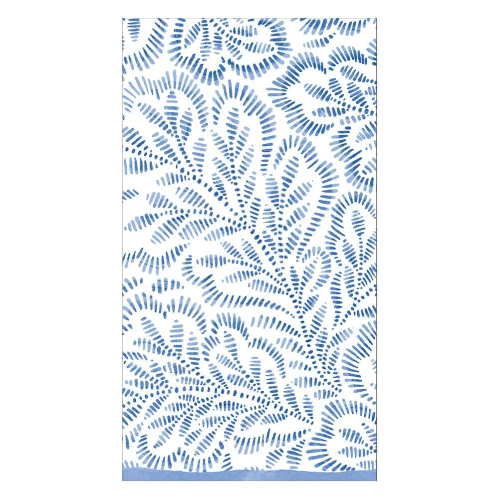 Block Print Leaves Paper Guest Towel Napkins, Set of 15