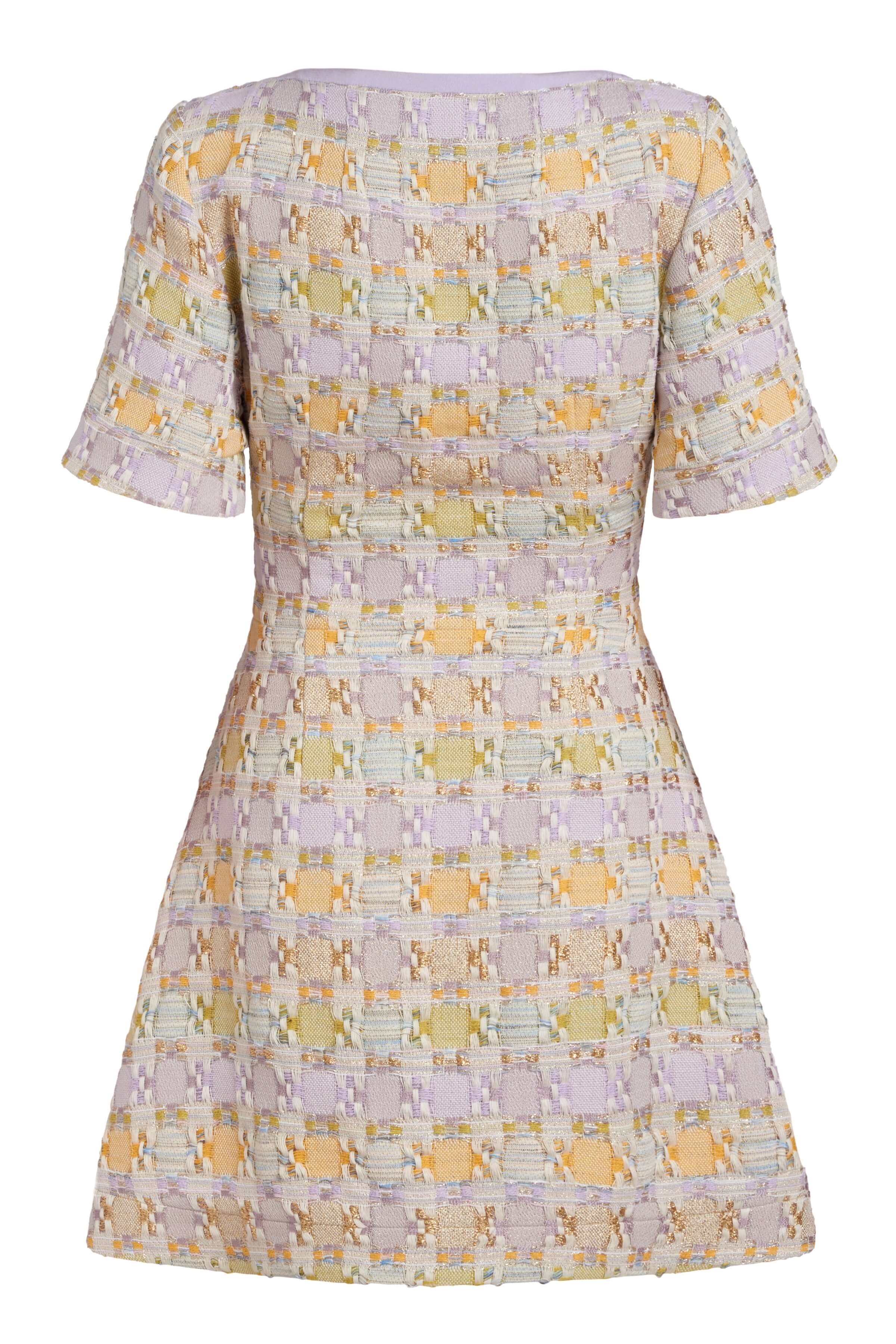 Winnie Pastel Tweed Mini Dress