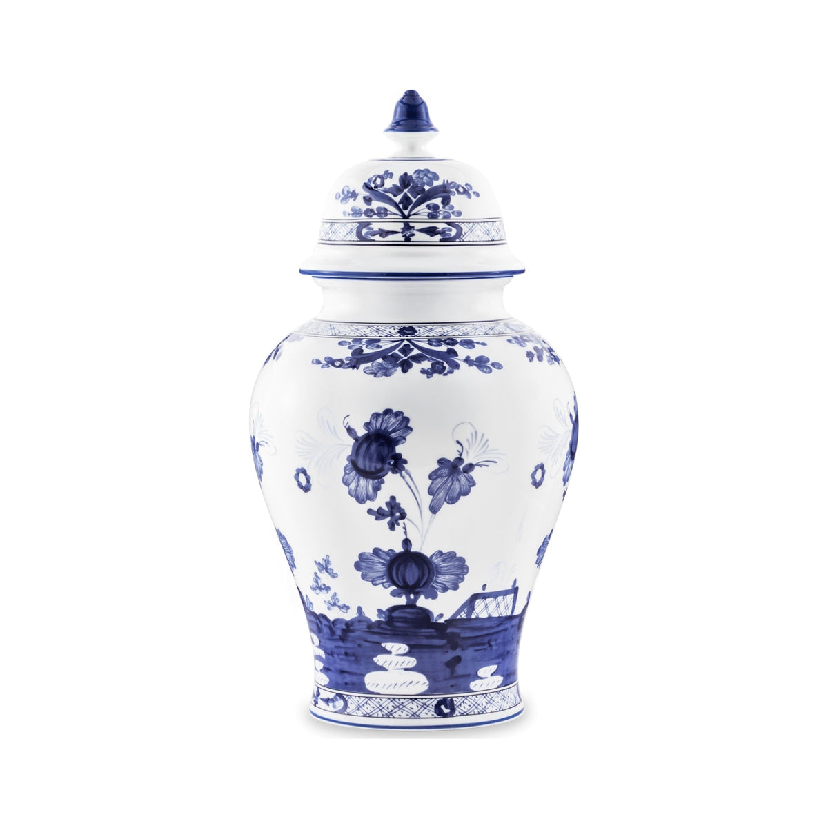 Oriente Italiano Potiche Vase With Cover in Indaco