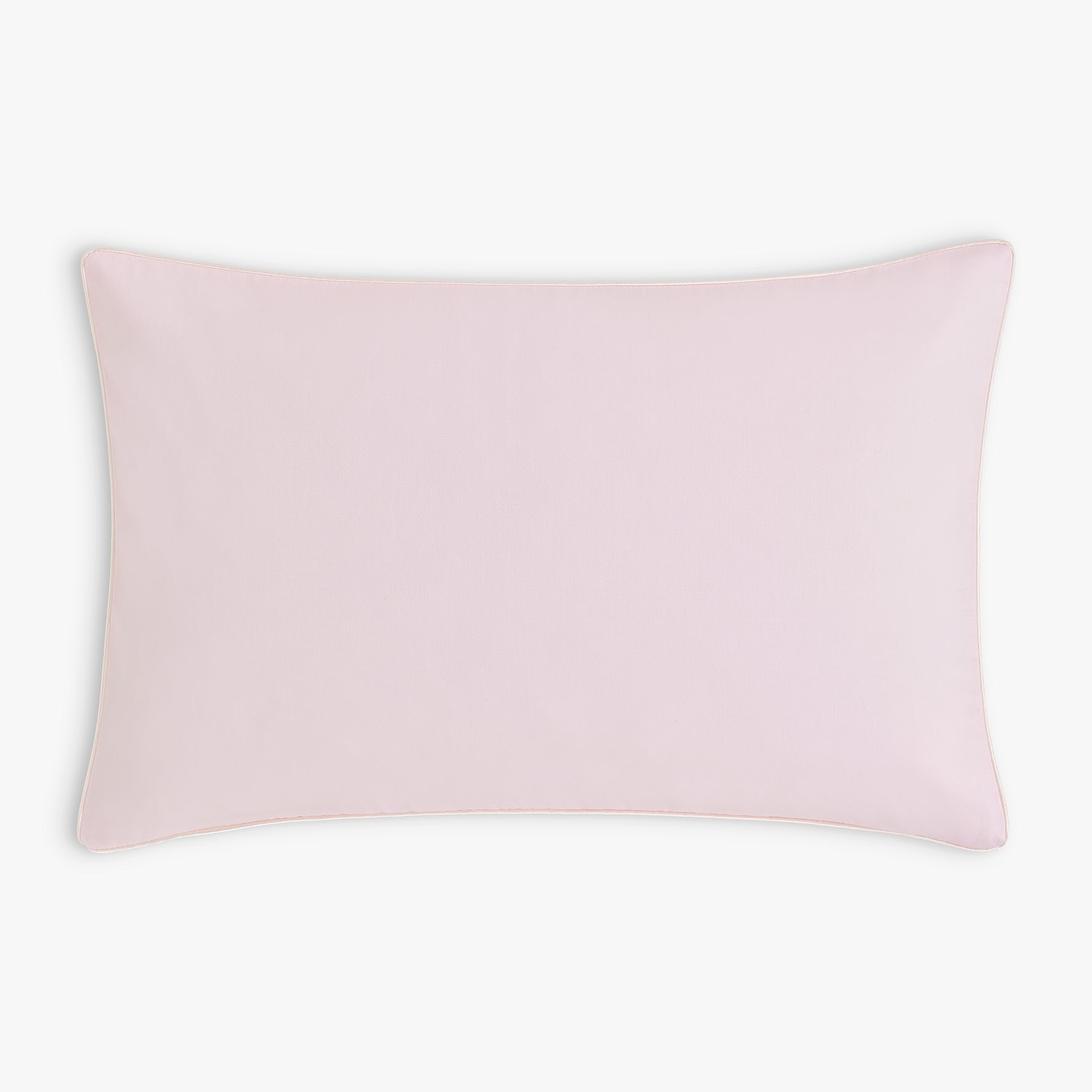 Backside of toddler pillow, solid pink. 