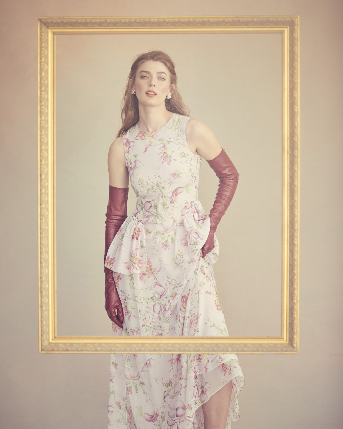 Manon Dress in Quartz Bloom Chiffon