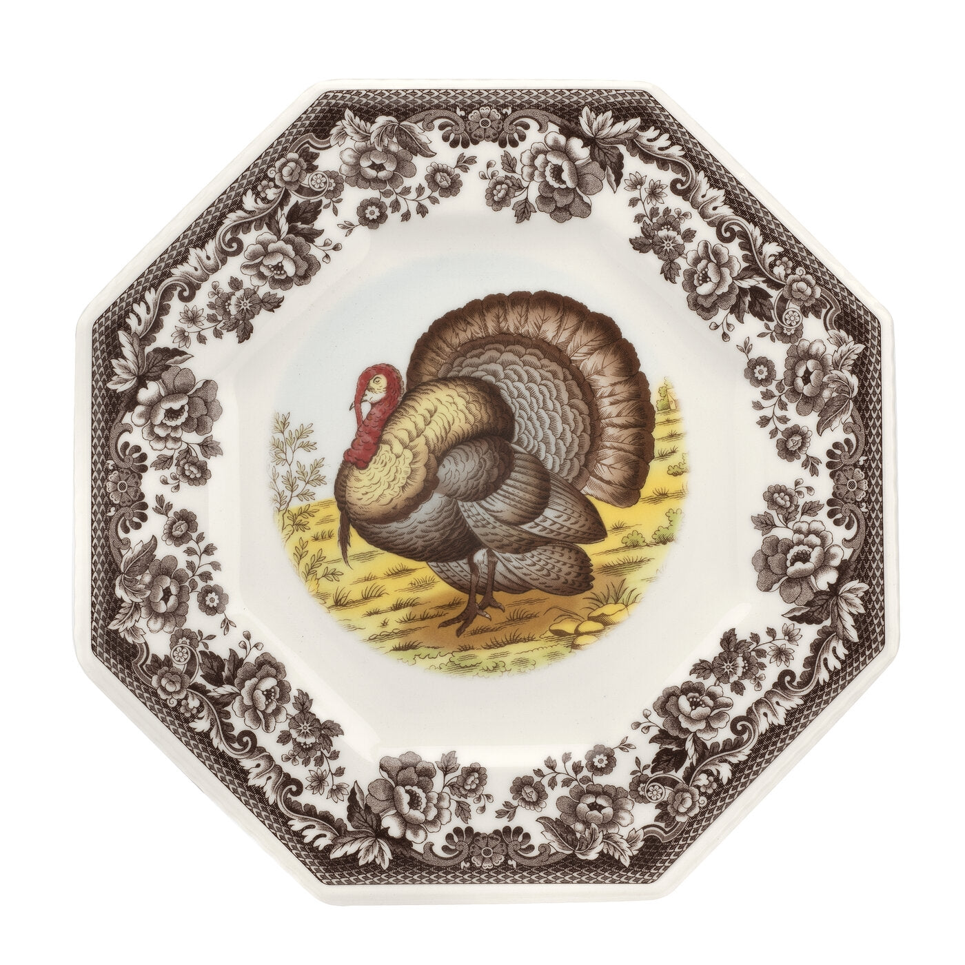 Woodland Turkey Octagonal Plate