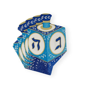 Dreidel Die-Cut Paper Linen Luncheon Napkins, Set of 15