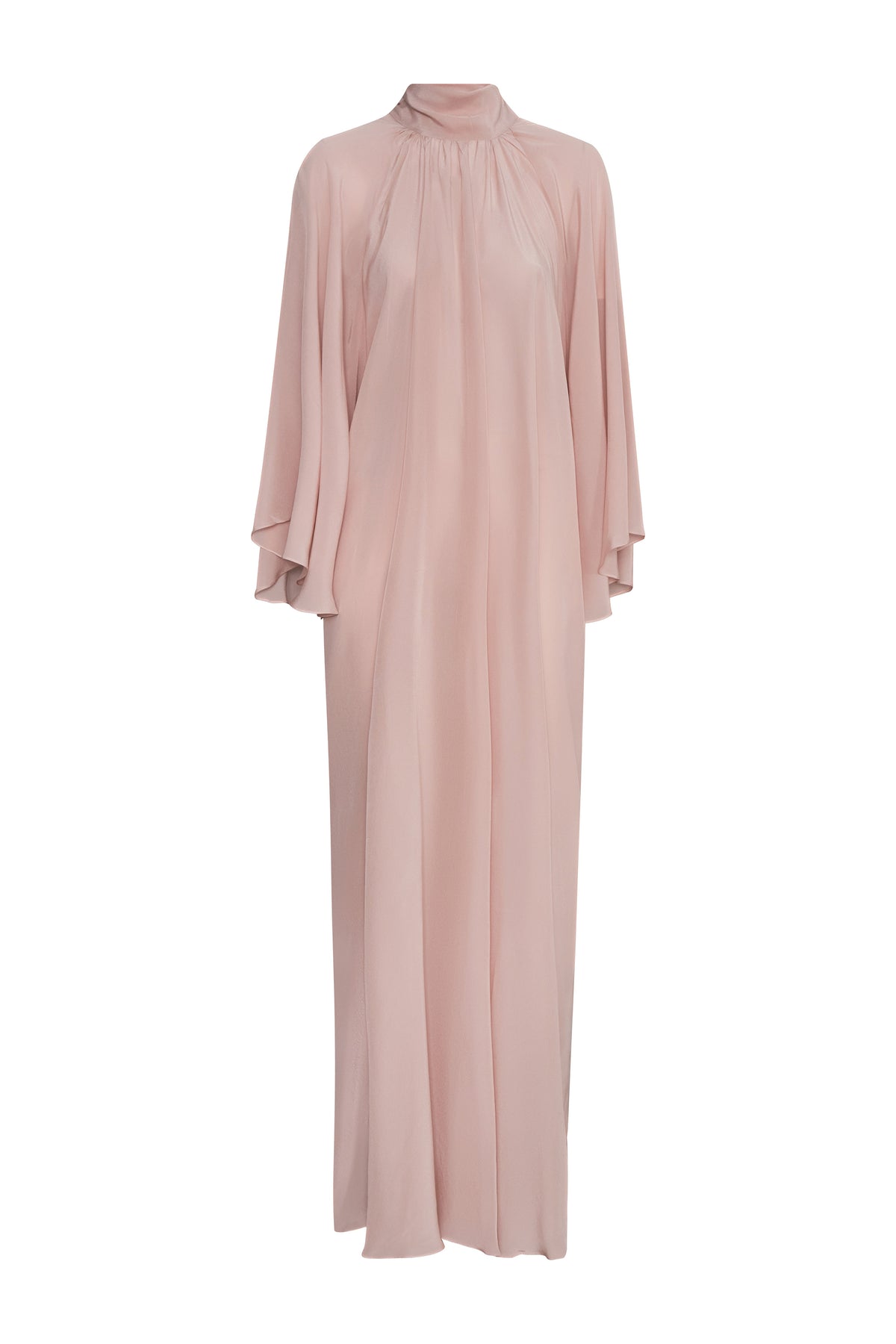 Boho Crepe Chine Maxi Dress in Dust Pink