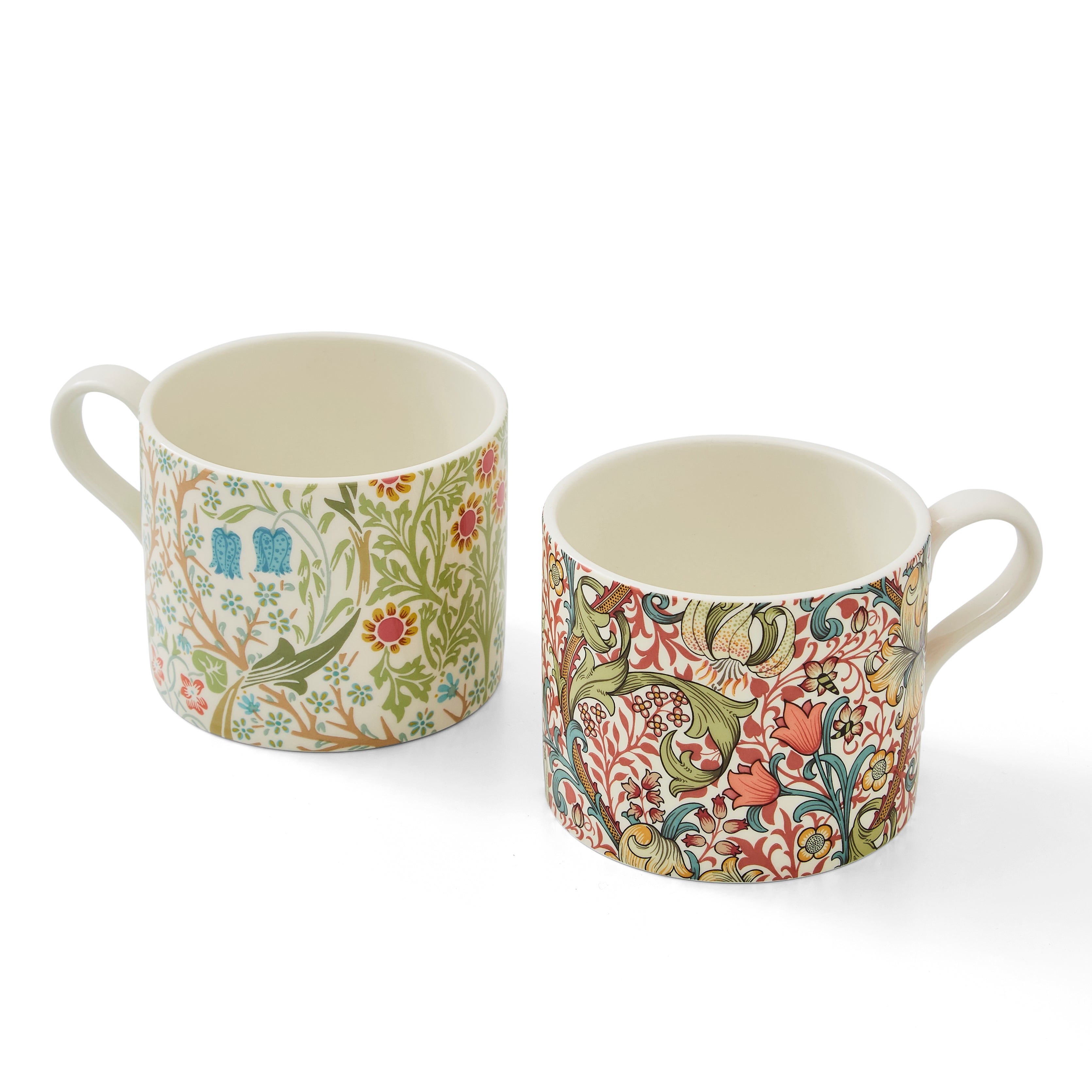 Morris & Co. Mugs in Blackthorn & Golden Lily, Set of 2