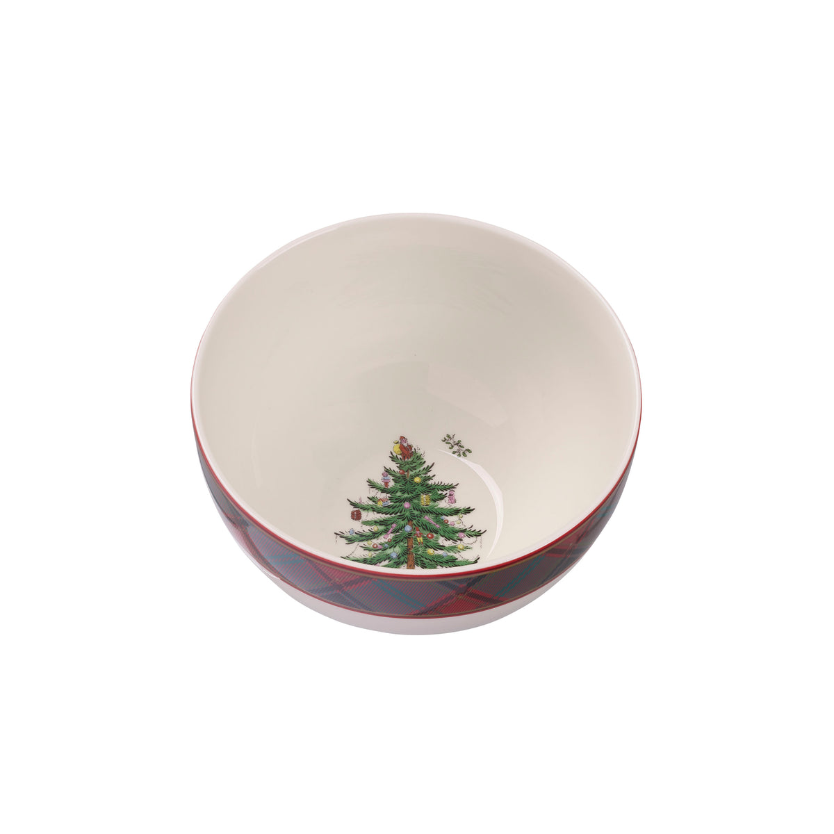 Christmas Tree Tartan 6" Rice Bowls, Set of 4