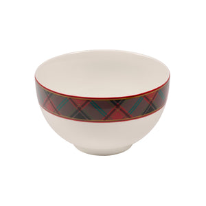 Christmas Tree Tartan 6" Rice Bowls, Set of 4