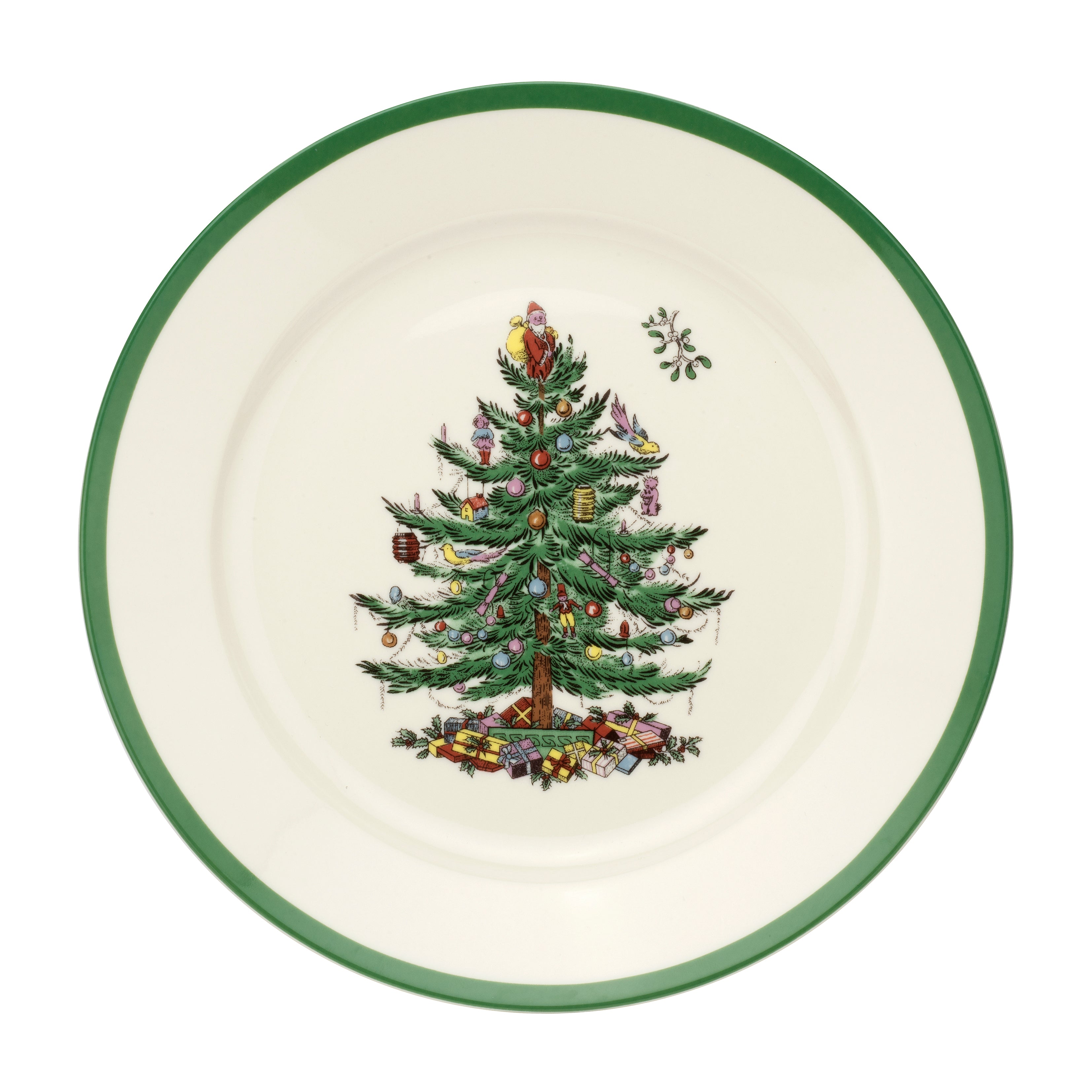 Christmas Tree 9" Luncheon Plates, Set of 4