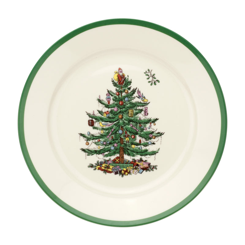 Christmas Tree 9" Luncheon Plates, Set of 4