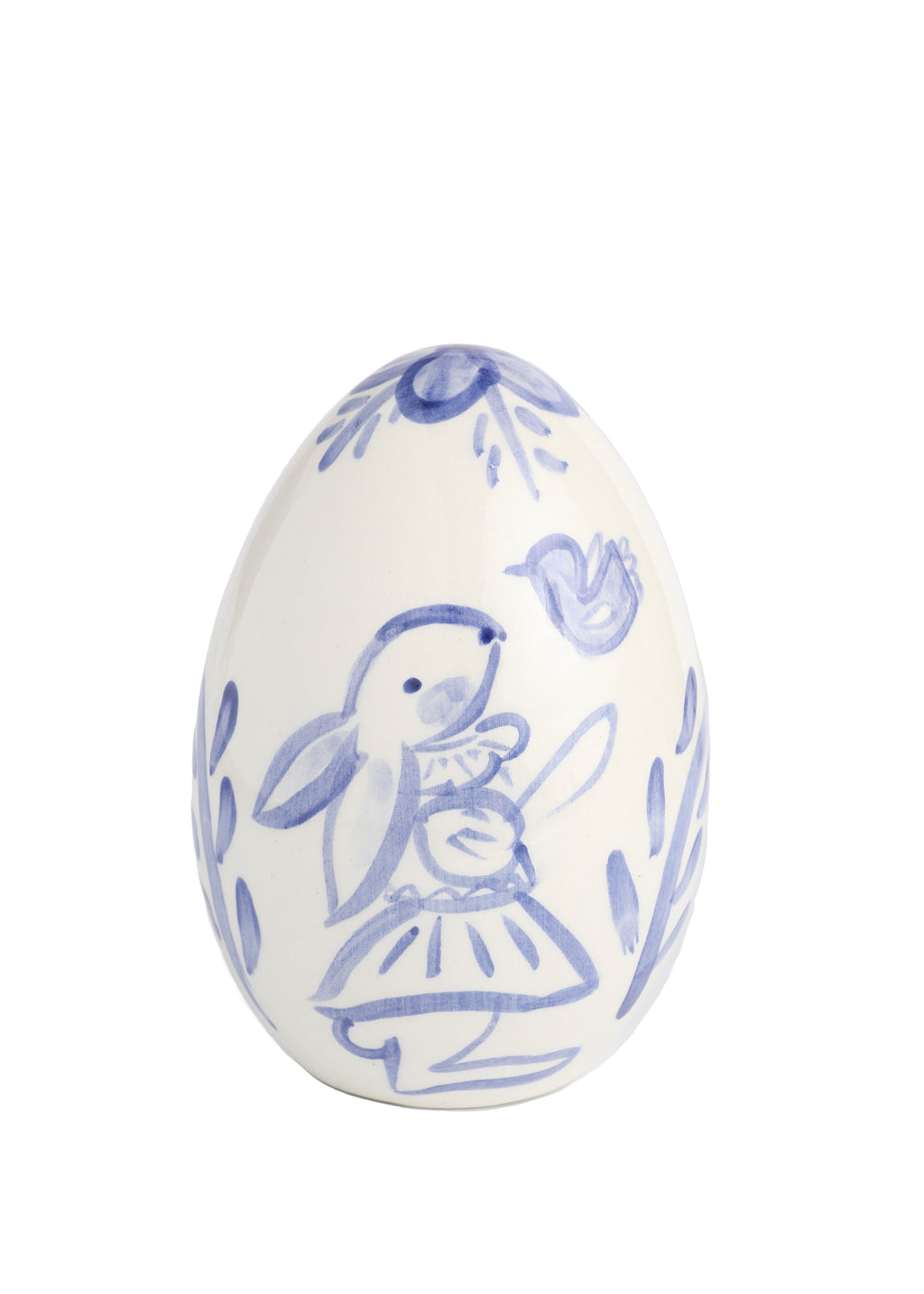 Blue and White Hand-Painted Easter Eggs, Set of 12