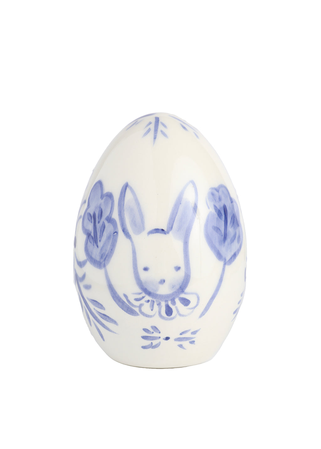 Blue and White Hand-Painted Easter Eggs, Set of 12