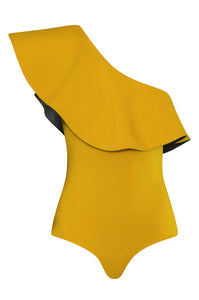 Tucan One Piece in Yellow & Metallic Mint