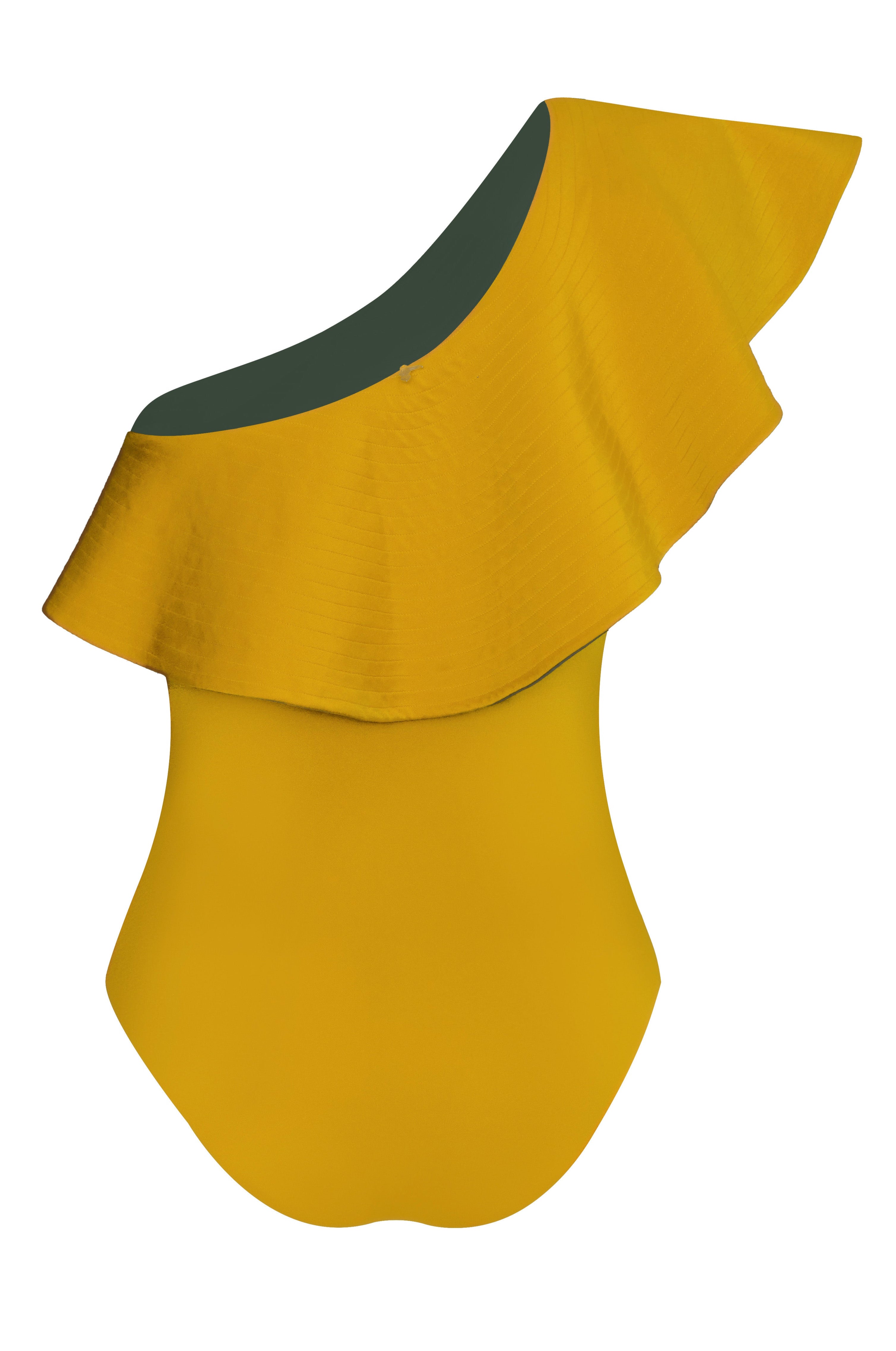 Tucan One Piece in Yellow & Metallic Mint