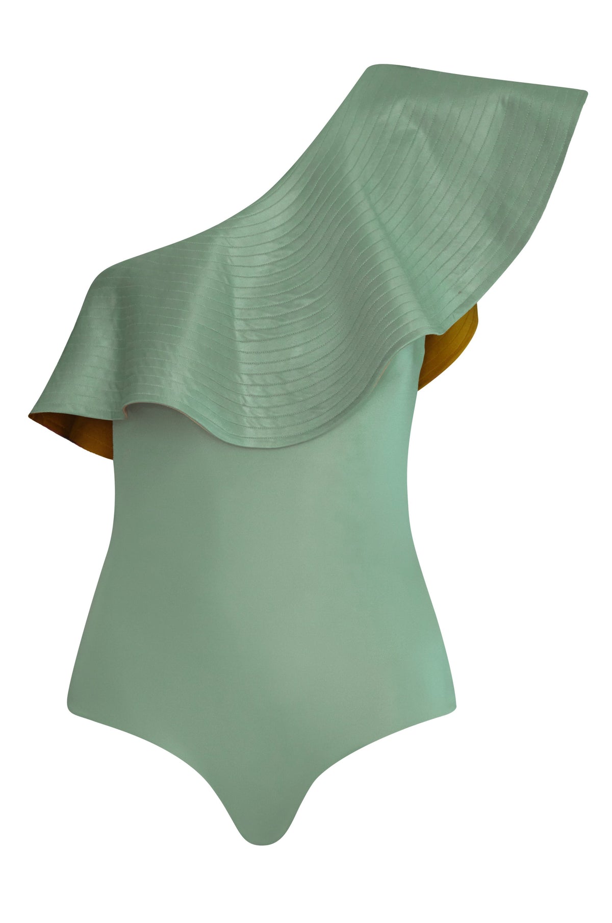 Tucan One Piece in Yellow & Metallic Mint