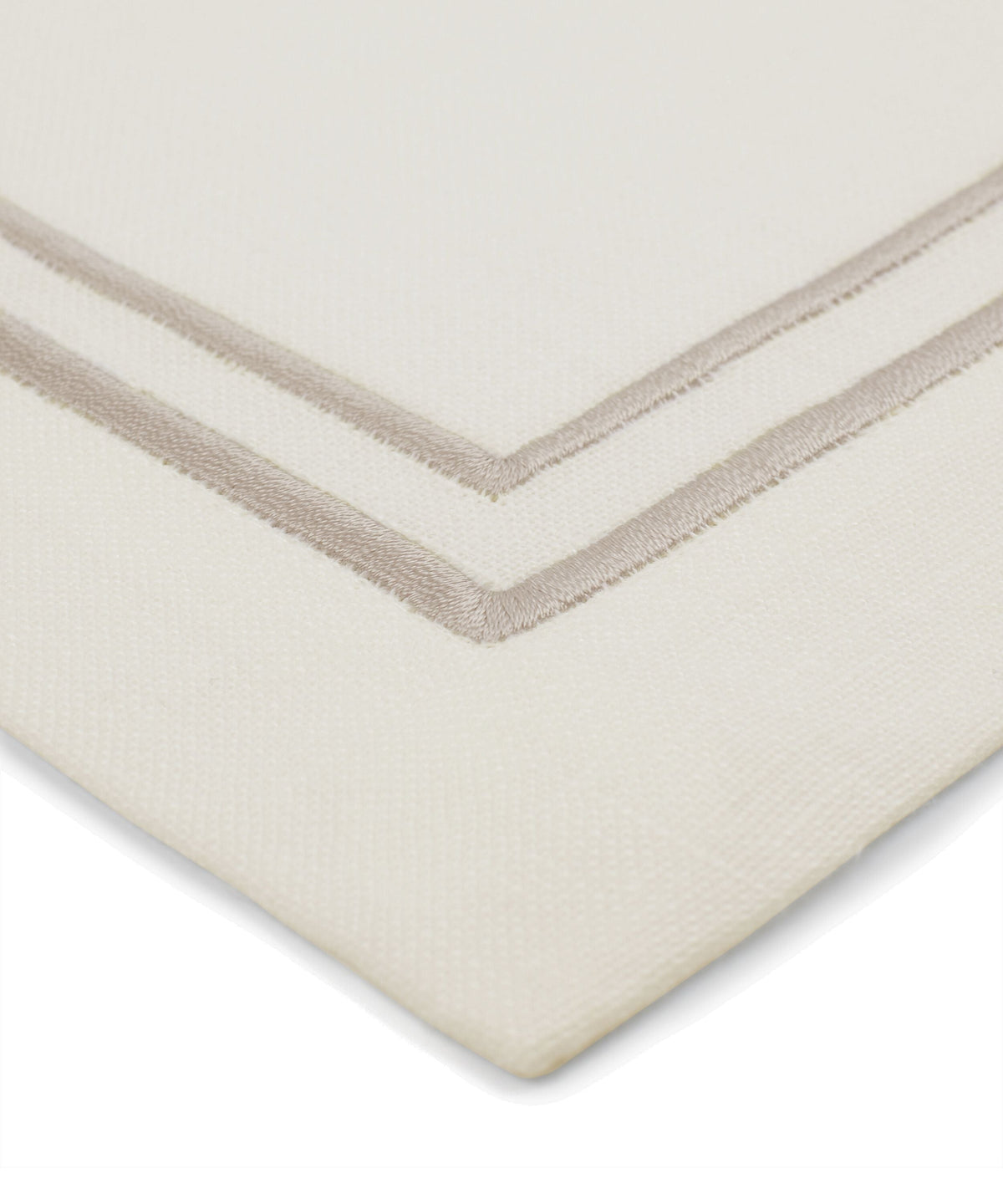 Sophie Classic Two Cord Napkin, Natural Embroidery