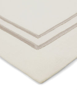Sophie Classic Two Cord Napkin, Natural Embroidery
