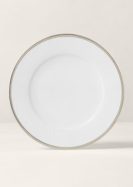 Wilshire Dinner Plate (Silver/White)