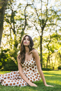 Alba Top in Celeste Spot Ginger