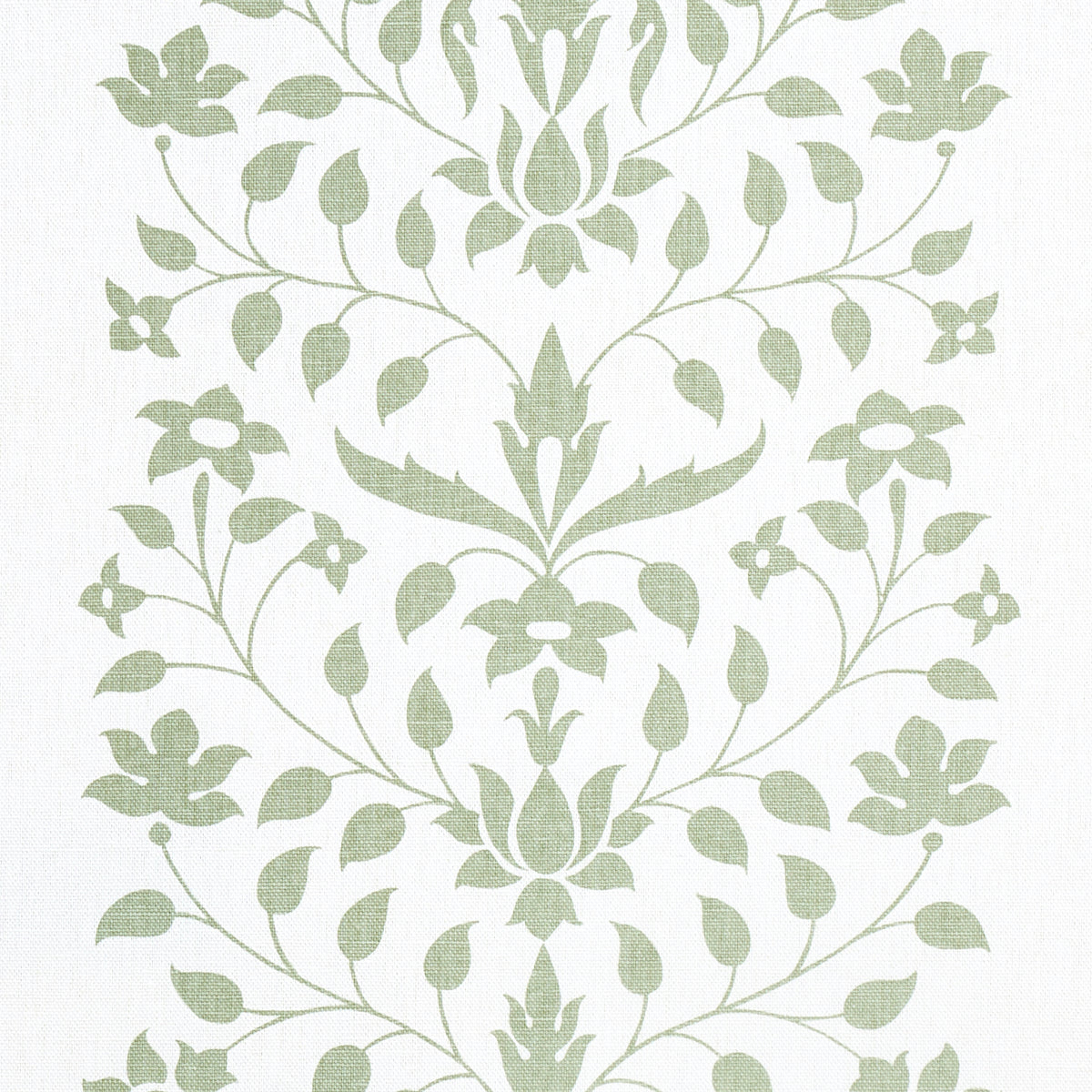 Jaipur Mughal Flower Fabric in Green